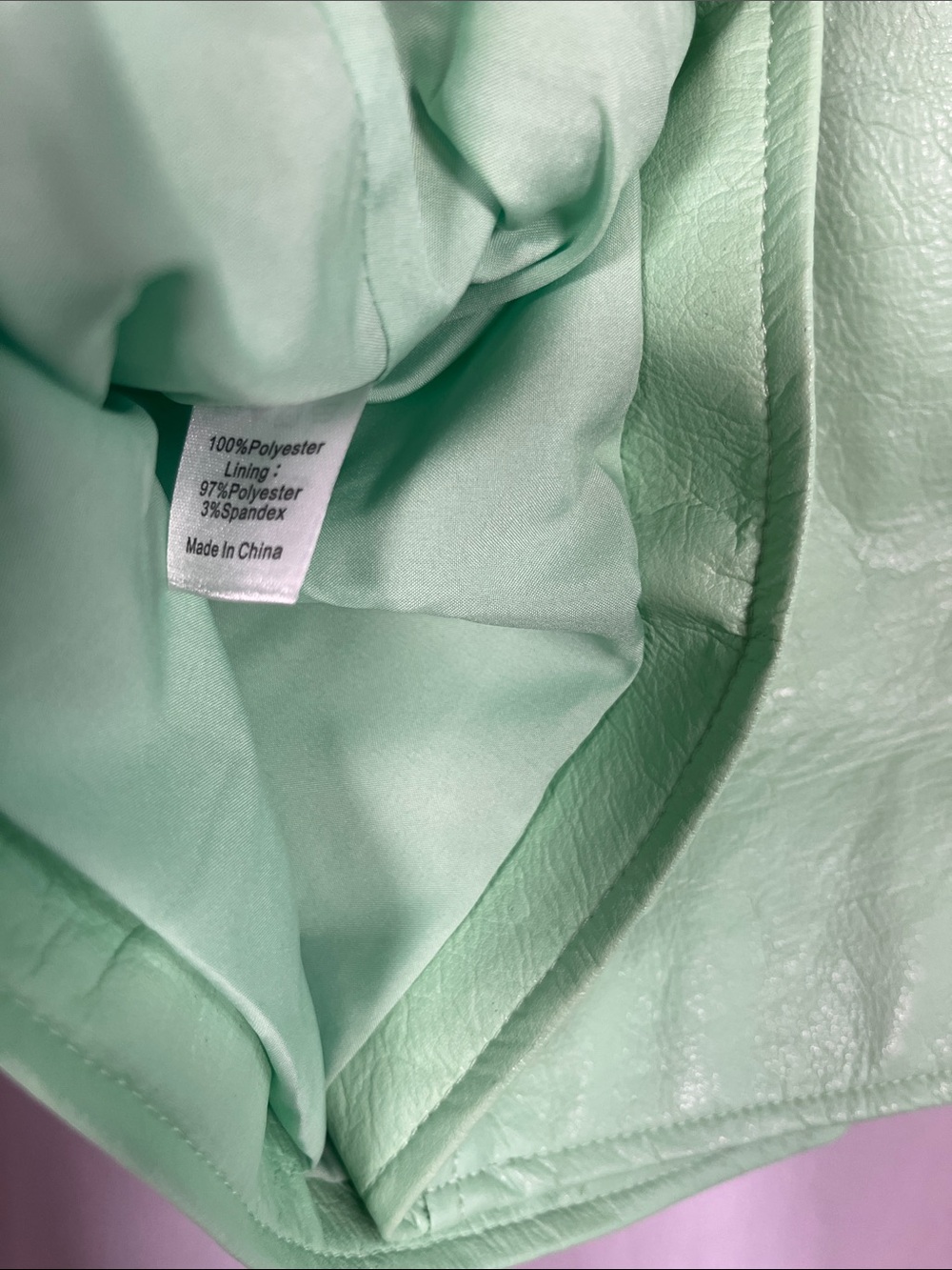 Tuckernuck NWT mint chip meg faux leather a-line mini skirt size medium - Picture 7 of 7